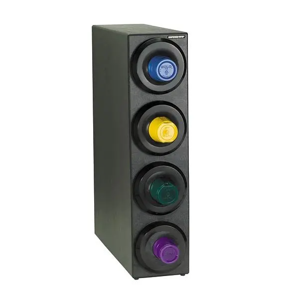 Dispense Low-Profile Rite Countertop Cup Dispensing Cabinet (4) SLR-2F - Black Polystyrene, SLR-S-4BT Dispense Rite