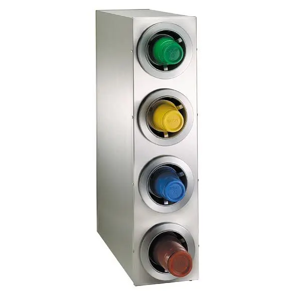 Dispense Professional Rite Countertop Cup Dispensing Cabinet (4) ADJ-2F - Stainless Metal Steel, CTC-R-4SS Dispense Rite