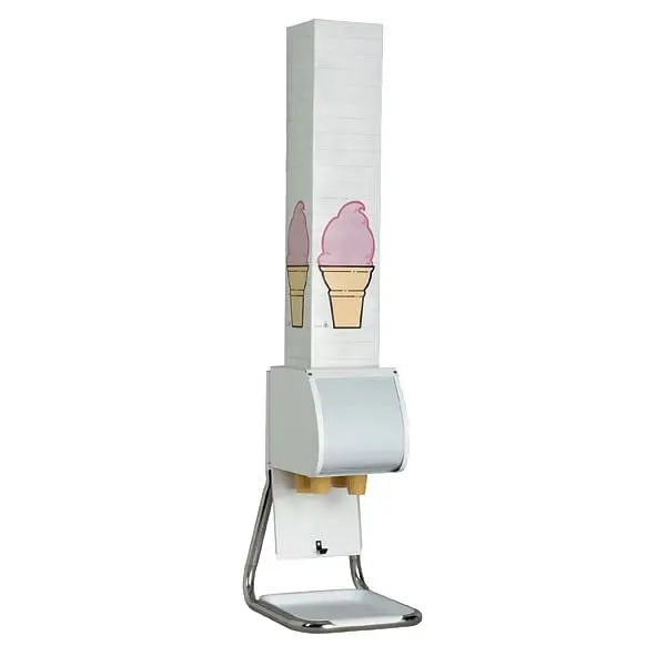 Dispense Rite Countertop boxed cone dispenser - Epoxy Coated Mild Steel, BCDS-BFL