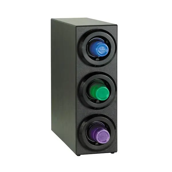 Dispense Rite Countertop Cup Dispensing Cabinet (3) STL-2F - Ebony Polystyrene, STL-S-3BT