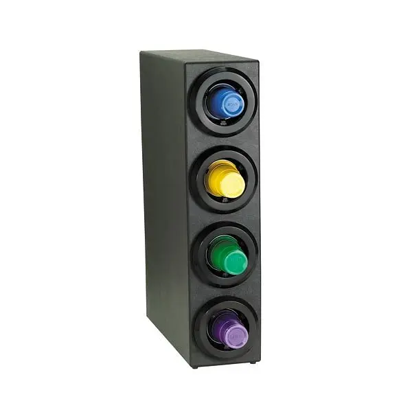 Dispense Rite Countertop Cup Dispensing Cabinet (4) STL-2F - Black Polystyrene, STL-S-4BT