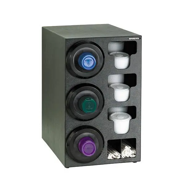 Dispense Rite Countertop Cup Dispensing Cabinet (3) SLR-2F and built- lid and straw preparer, Location Dispenser: Left, SL...