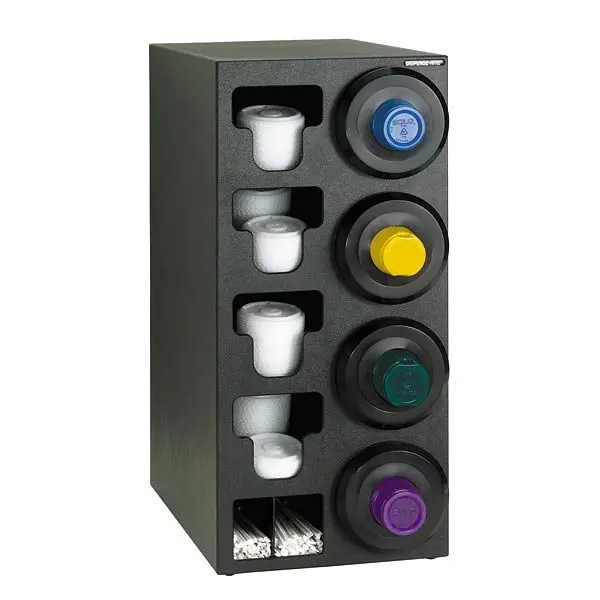 Dispense Rite Countertop Cup Dispensing Cabinet (4) SLR-2F and built- lid and straw preparer, Location Dispenser: Right, S...