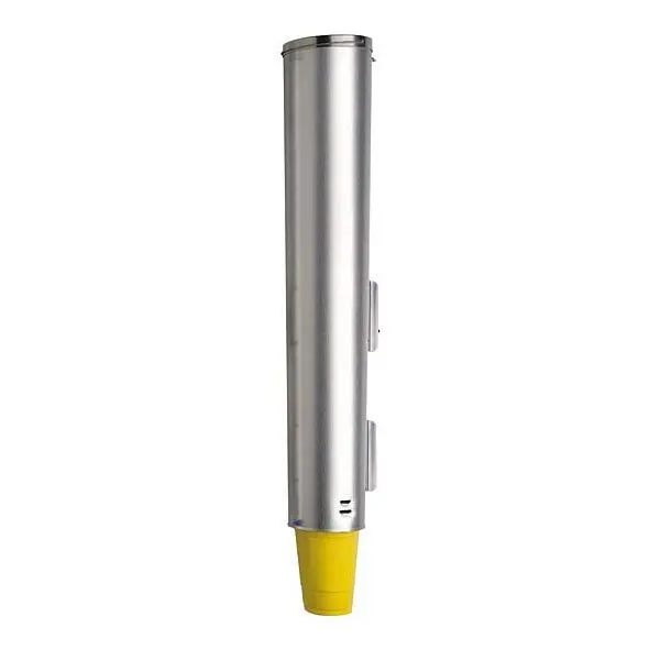 Dispense Rite Surface-mount, gravity-feed cup dispenser - Gel Stainless Tool Steel, Cup sizes: 32 ounce, ADJ-NW-101