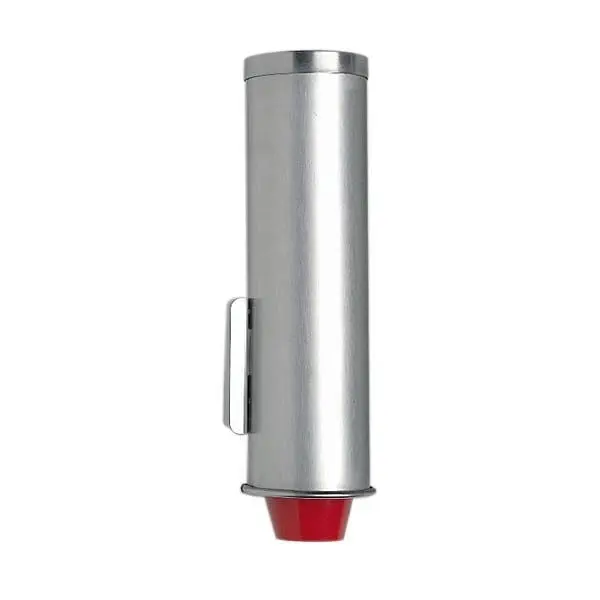 Dispense Rite Surface-mount, gravity-feed 2 oz. to 6 oz. plastic portion cup dispenser - Stainless Carbon Steel, SFL-ADJ