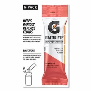 Gatorade Classic Gatorlyte Rapid Rehydration Powder Sticks, Cherry Lime, 16.9 oz, 6 sticks/PK, 8 Bundle/Case, 05284