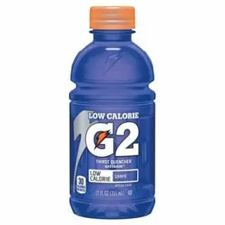 Gatorade G2 Low Calorie Thirst Quencher, 12 oz, Bottle, Grape, 24/Case, 12203