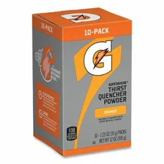 Gatorade Powder Stick, 1.23 oz Volume, Tube, 16.9 oz Yield, Orange, 80/Case, 04701