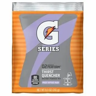 Gatorade G Series 02 Execute Thirst Quencher Instant Powder, 8.5 oz, Pouch, 1 gal Yield, Frost Riptide Rush, 40/Case, 33665