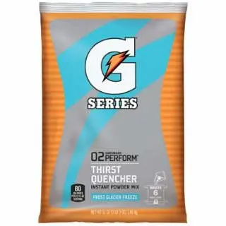 Gatorade Updated G Series 02 Execute Thirst Quencher Instant Powder, 51 oz, Pouch, 6 gal Yield, Glacier Freeze, 14/Case, 3...