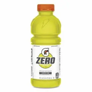 Gatorade G Zero Sugar Ready-to-Drink Thirst Quencher, 20 oz, Bottle, Lemon-Lime, 24/Case, 04212