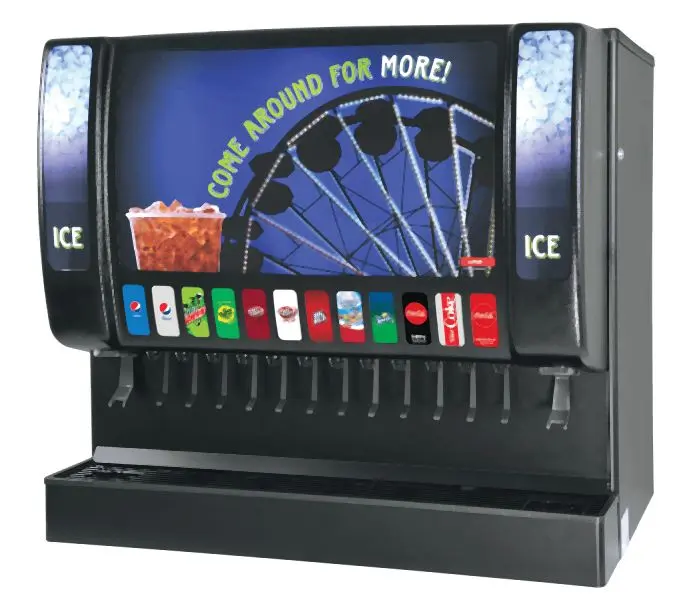 Lancer Ice Beverage Dispenser Sensation 44" Black, 85-4962B-211B