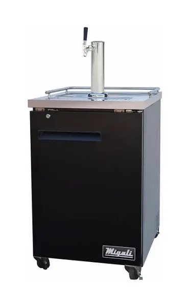 Migali 23″ Direct Draw Beer Dispenser, 23.5"x30.5"x38.63" (WxDxH), R290, Lift Gate included, C-DD23-1-HC+LG