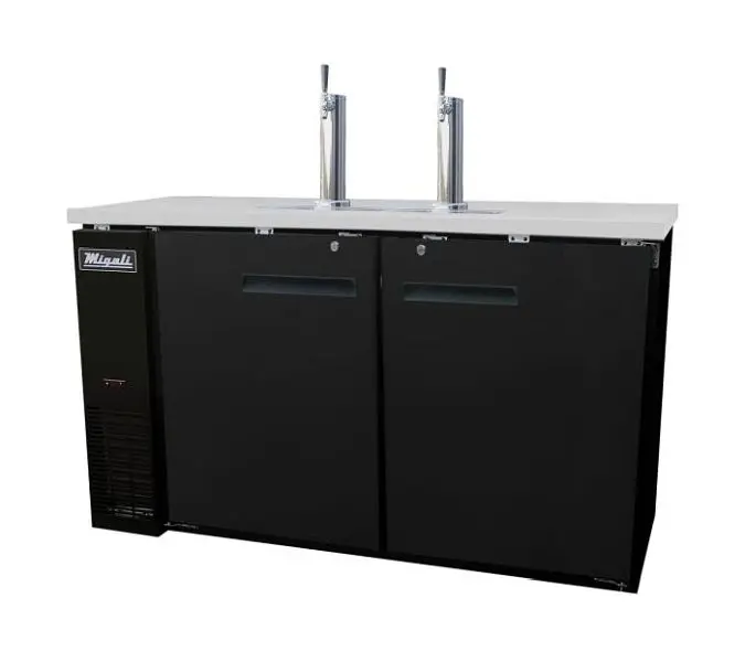 Migali Efficient 60″ Direct Draw Beer Dispenser, 60.8"x24.4"x35.75" (WxDxH), R290, C-DD60-2-HC
