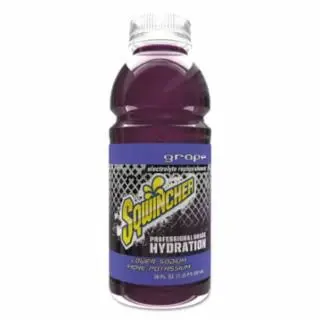 Sqwincher Biodegradable Ready-To-Drink, 20 Oz, Wide-Mouth Bottle, Grape, Quantity: 24 pieces, 159030532