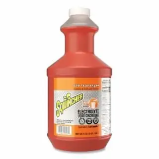 Sqwincher Classic Zero Liquid Concentrate, 64 Oz, Yields 5 Gal, Bottle, Tangerine, Quantity: 6 Bottles, 159050107