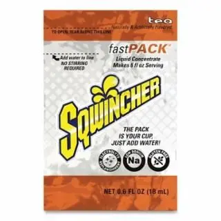 Sqwincher Fast Box Drink Mix, Tea, 0.6 Fl Oz, Pack, Yields 6 Oz, Quantity: 200 pieces, 159015306