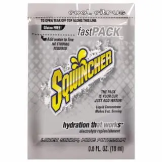 Sqwincher Fast Set Drink Mix, Cool Citrus, 0.6 Fl Oz, Pack, Yields 6 Oz, Quantity: 200 pieces, 159015310