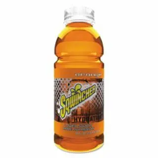 Sqwincher Impact-Resistant Ready-To-Drink, 20 Oz, Wide-Mouth Bottle, Tangerine, Quantity: 24 pieces, 159030534