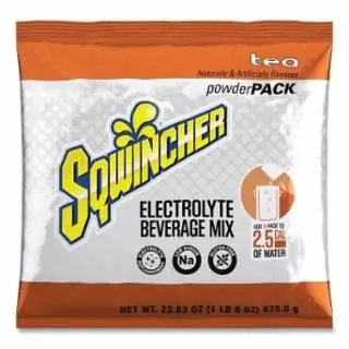 Sqwincher Original Powder Packs, Tea, 23.83 Oz, Yields 2.5 Gal, 159016045