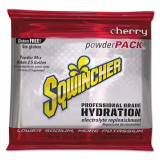 Sqwincher Powder Packages, Cherry, 23.83 Oz, Yields 2.5 Gal, 159016047
