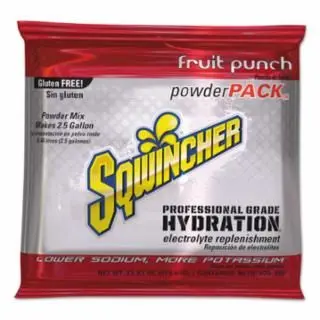 Sqwincher Powder Packages, Fruit Punch, 23.83 Oz, Pack, Yields 2.5 Gal, 159016042