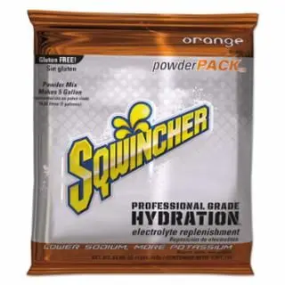 Sqwincher Powder Packs, Orange, 47.66 Oz, Pack, Yields 5 Gal, Quantity: 16 pieces, 159016404