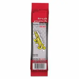 Sqwincher Qwikserv Powder Concentrate, 1.26 Oz, Set, Yields 16.9 Oz, Fruit Punch, 159060901