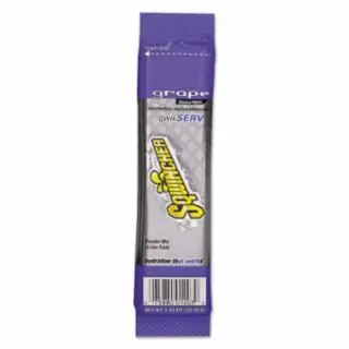 Sqwincher Time-Tested Qwikserv Powder Concentrate, 1.26 Oz, Box, Yields 16.9 Oz, Grape, 159060904