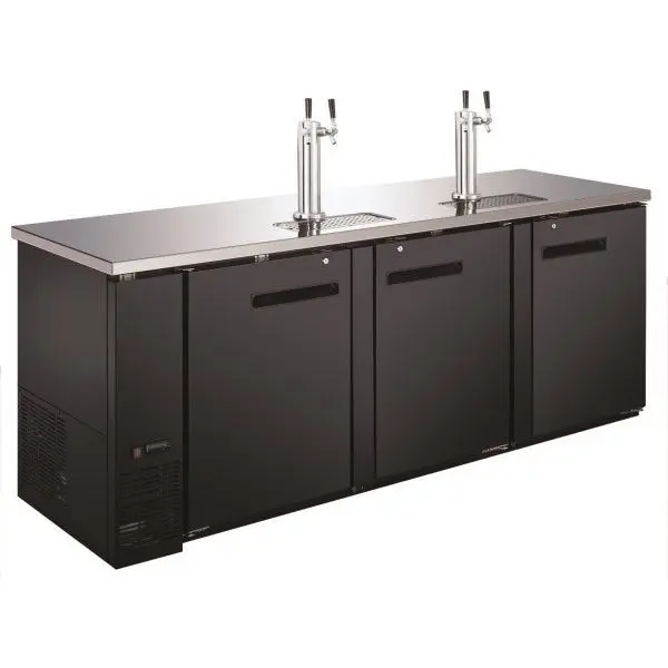 U-Star Kegerator/Beer Dispenser 2 Double Tap Towers - 28"Depth x 90"Width, USBD-9028/2