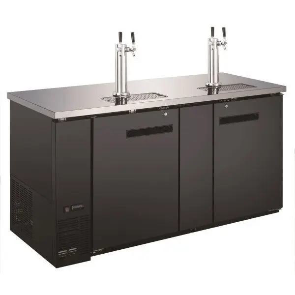 U-Star Kegerator/Beer Dispenser 2 Double UNC Former Towers - 28"Depth x 69"Width, USBD-6928/2