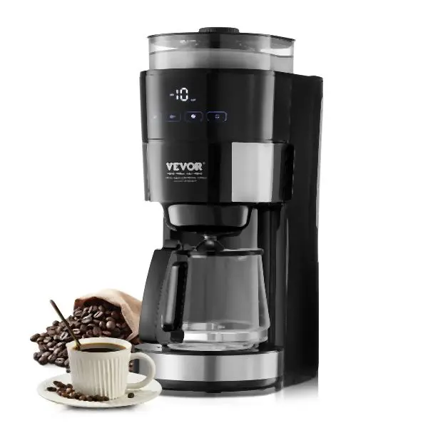 VEVOR 10-Cup Coffee Maker Drip Coffee Machine 3 Brew Durability Regulation, ZCKYMCZKFJ10OPLE6V1
