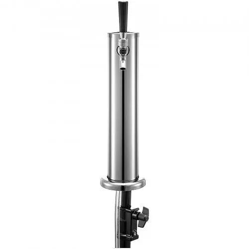 VEVOR ANSI-Rated Beer Tower, Single Faucet Kegerator Tower, Stainless Steel Draft Beer Tower, 3" Dia. Column Beer Dis...