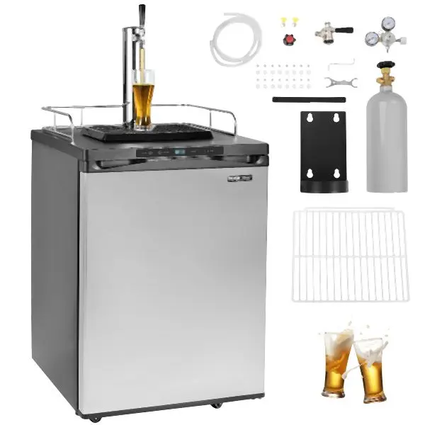 VEVOR Beer Kegerator Draft Beer Dispenser Full Size Keg Refrigerator Single Bottoming Tap, DZSZPJYHS163NIJMZV1