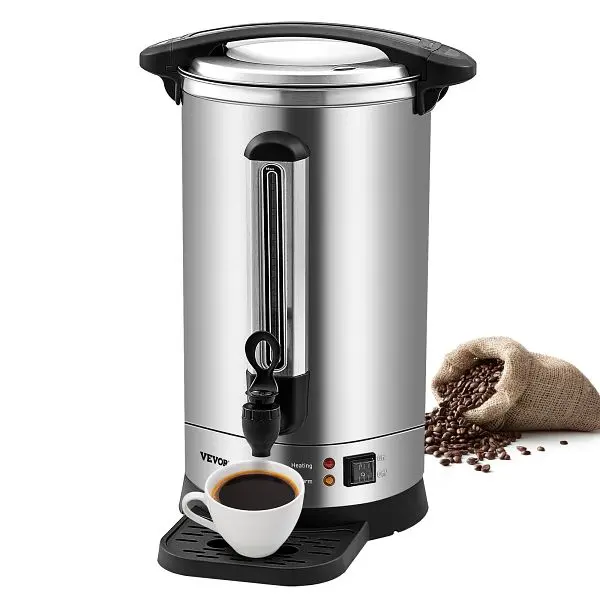 VEVOR Commercial Coffee Urn 65 Cup Corrosion-Resistant Steel Coffee Dispenser Fast Brew, BSYKF65SUS304P18XV1