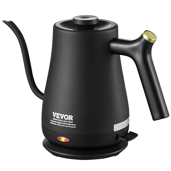 VEVOR 1L Electric Gooseneck Kettle, 1200W Fast Heating Gooseneck Pour Over Coffee Tea Kettle, TEJDSH1LJJRL2MDU6V1