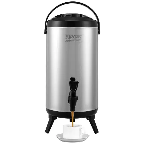 VEVOR High-Quality Stainless High-Carbon Steel Insulated Beverage Dispenser, 2.4 Gallon 9.2 Liter, YLHLQQYX12L0TQWXUV0