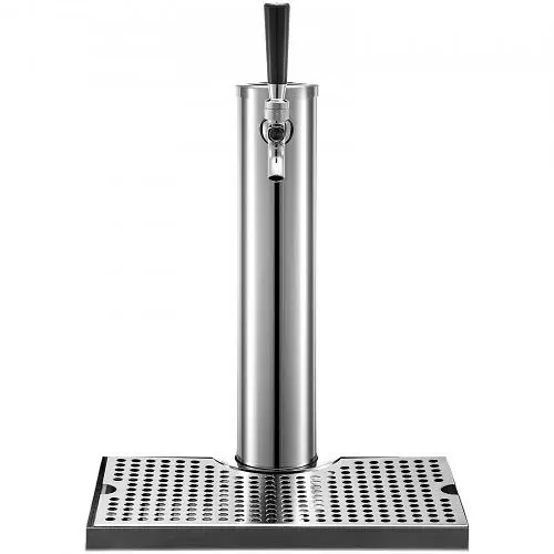 VEVOR Micro Beer Tower, Single Faucet Kegerator Tower, Stainless Alloy Steel Draft Beer Tower, PJZDTPJTPDSP00001V0