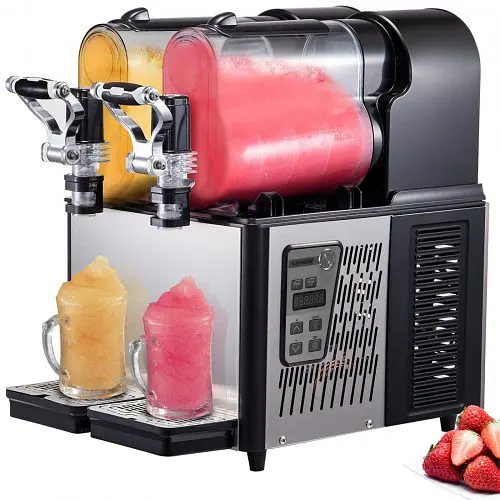 VEVOR Simple 110V Slushy Machine, 3L x 2 Daiquiri Machine Commercial, Single Bowl Frozen Drink Slush Machine, Black, 340W,...