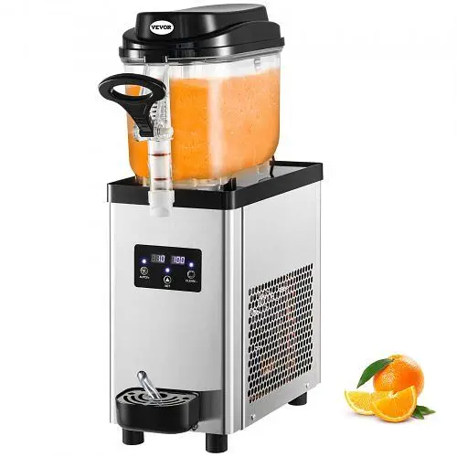 VEVOR UL-Listed Commercial Slush Machine Frozen Drink Slushy Making Machine 6L/1.6 Gals, GSJBXR16L110V8GNXV1