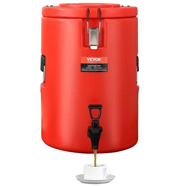 VEVOR Water-Based Stainless Metal Steel Insulated Beverage Dispenser, 4.5 Gallon 17.2 Liter, YLHLQQYX5JL0EEU4SV0