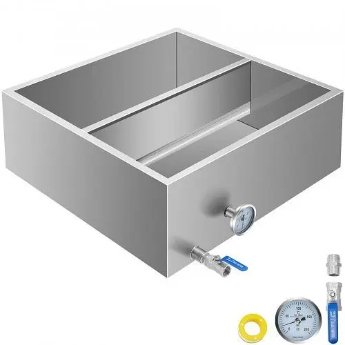 VEVOR 2'x2' Flow Divided Maple Syrup Pan Globe Valve, Therm, Plugs. Evaporator, ZFQ2X2GB000000001V0