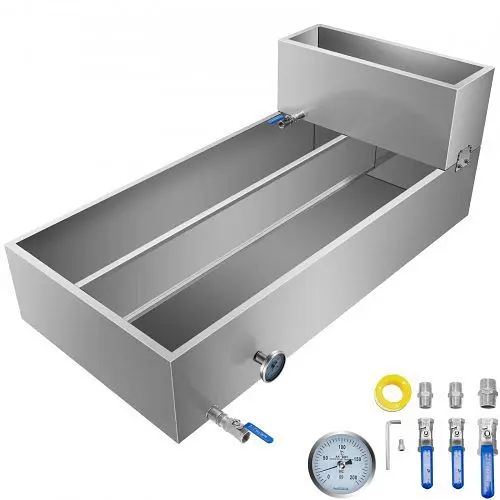 VEVOR 2'x4' Flow Divided Maple Syrup Pan Relief Valves, Therm, Preheater, ZFQ2X4YDBGB000001V0
