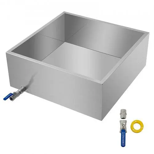 VEVOR 9.5" Height Flat Maple Syrup Pan Relief Valve Stainless Mild Steel Evaporator, ZFQ2X200000000001V0