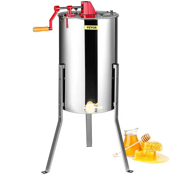 VEVOR Contemporary Manual Honey Extractor, 2/4 Frames Honey Spinner Extractor, SDYMJBXGY1524JECGV0