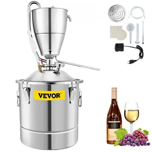 VEVOR CSA-Approved Water Alcohol Distiller Home Brew Wine Making Kit Pump 30 L/8 Gal, DTZLQB30L110V90BBV1