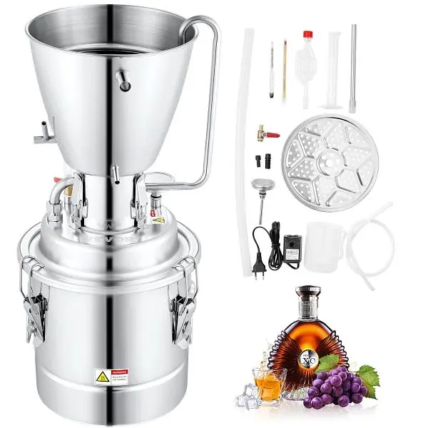 VEVOR 13 Gal Alcohol Distiller Machine Brewing Equipment DIY Whiskey Home Still, DTZLQB50L110V4X27V1