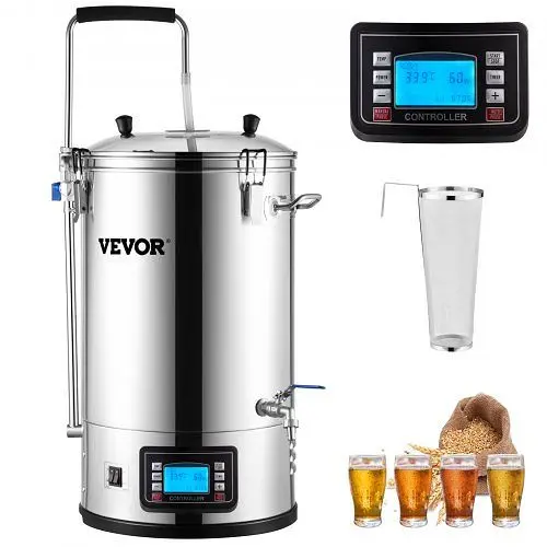 VEVOR Home Beer Brewing Machine Grain Brewing System Circulating Pump 8 Gal, PJNJQBXGM110V8Q06V1