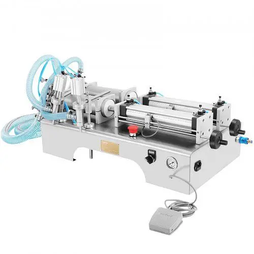 VEVOR Horizontal Liquid Filling Machine 100-1000ml, Pneumatic Liquid Filling Double Heads, STWSYTGZJ00000001V1