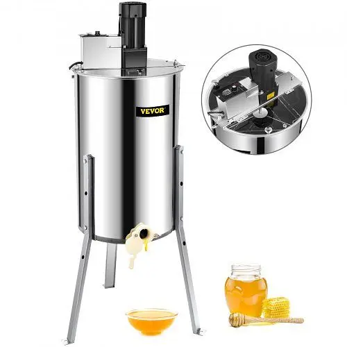 VEVOR Rust-Resistant Electric Honey Extractor 3/6 Frame Stainless Steel Beekeeping Equipment 120w, SXXDDYMJ000000001V1